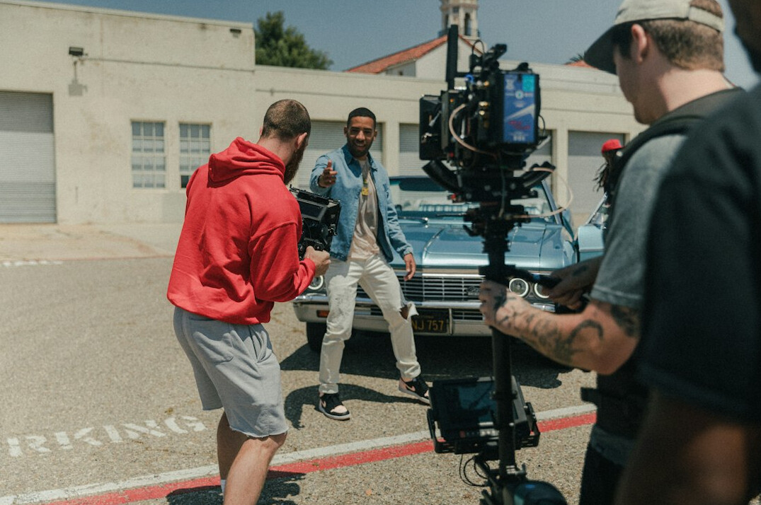 director on film set